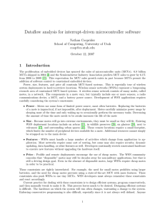 Dataflow analysis for interrupt-driven microcontroller software 1 Introduction Nathan Cooprider