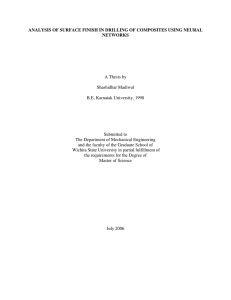 ANALYSIS OF SURFACE FINISH IN DRILLING OF COMPOSITES USING NEURAL NETWORKS