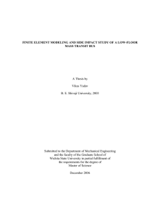 FINITE ELEMENT MODELING AND SIDE IMPACT STUDY OF A LOW-FLOOR