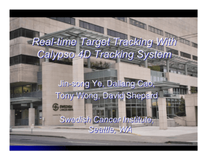 Real - time Target Tracking With Calypso 4D Tracking System