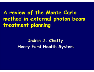 A review of the Monte Carlo method in external photon beam