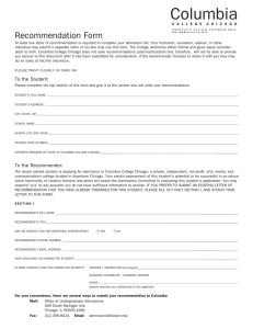 Recommendation Form