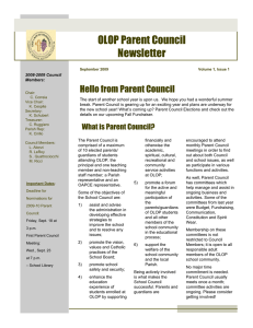 OLOP Parent Council Newsletter