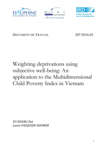 Weighting deprivations using subjective well-being: An application to the Multidimensional