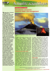 T Ecuadorian volcanoes: towards better risk management