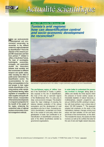 H Tunisia’s arid regions: how can desertification control and socio-economic development