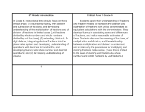 5 Grade Introduction Critical Area 1 Grade 5