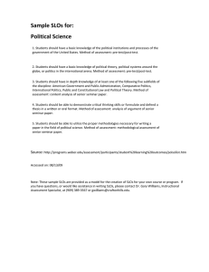Sample SLOs for:   Political Science   