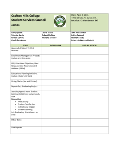 Crafton Hills College Student Services Council Location: Crafton Center 247 AGENDA