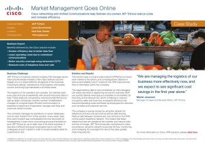 Market Management Goes Online