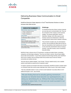 Delivering Business-Class Communication to Small Companies