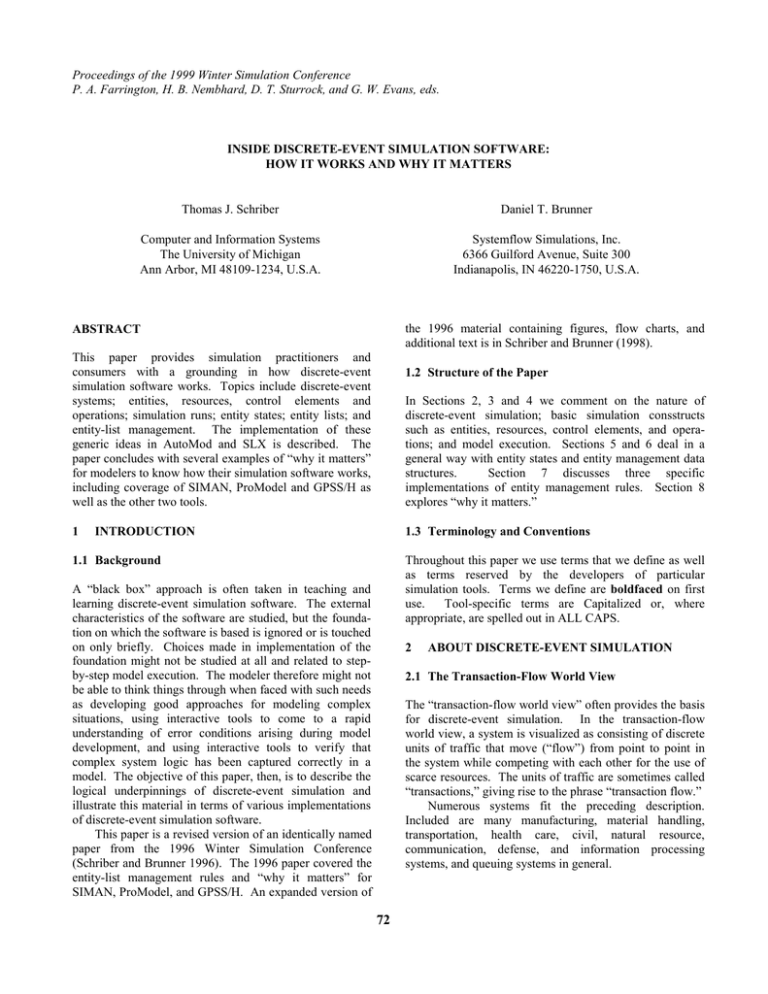 Proceedings of the 1999 Winter Simulation Conference