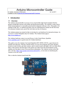 Arduino Microcontroller Guide Introduction 1