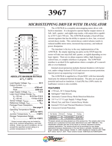 3967 MICROSTEPPING DRIVER WITH TRANSLATOR