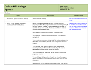 Crafton Hills College  Agenda   1.  Review and approval of notes (5 min)