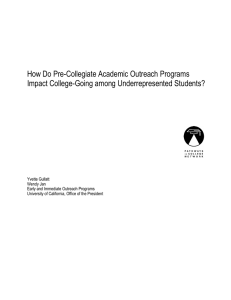 How Do Pre-Collegiate Academic Outreach Programs Impact College-Going among Underrepresented Students?