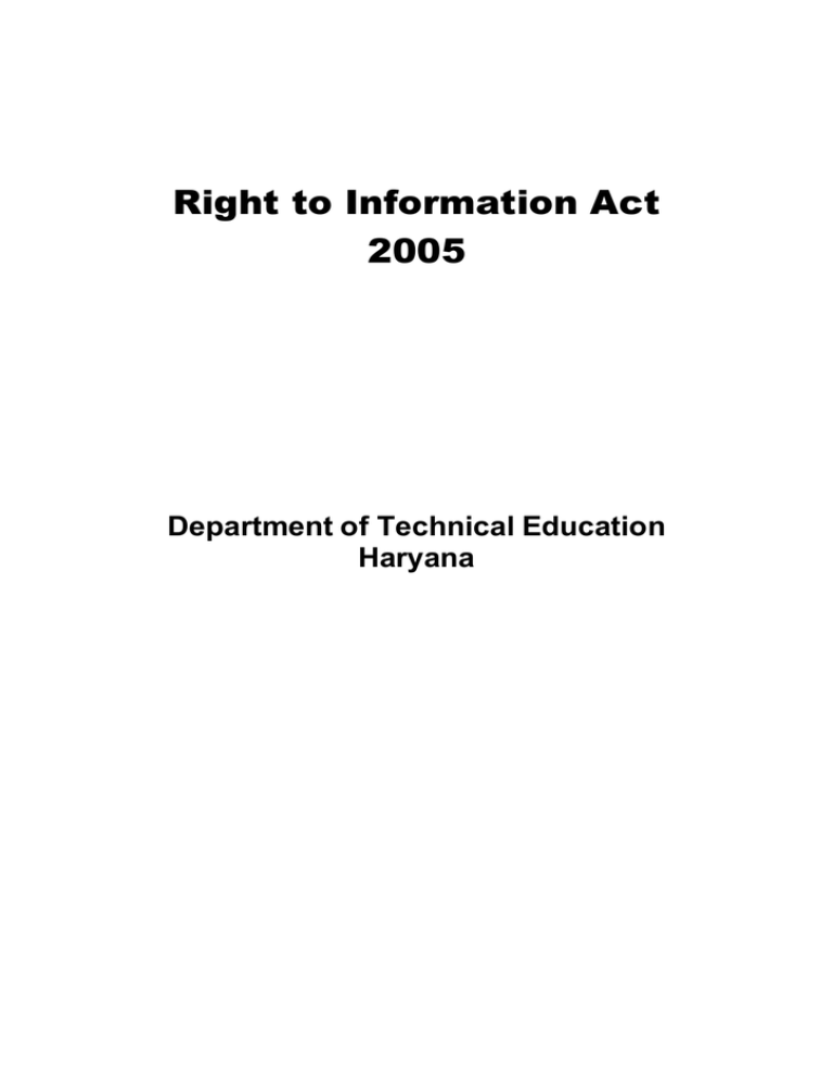 right-to-information-act-2005-department-of-technical-education-haryana