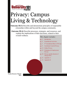 Privacy: Campus Living &amp; Technology