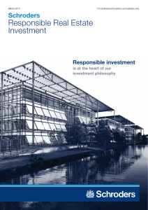 Responsible Real Estate Investment Schroders Responsible investment
