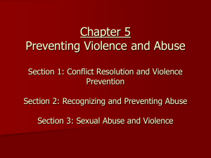 Chapter 5 Preventing Violence and Abuse