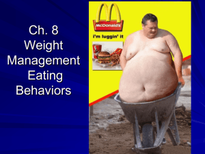 Ch. 8 Weight Management Eating