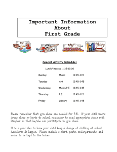 Important Information About First Grade