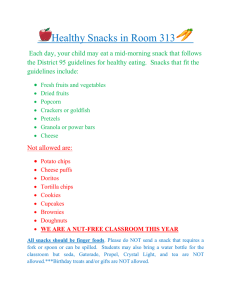 Healthy Snacks in Room 313