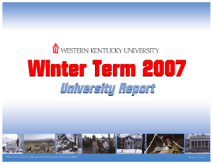 Winter Term 2007 University Report Revised  2/7/2007