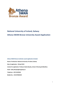 National University of Ireland, Galway Athena SWAN Bronze University Award Application
