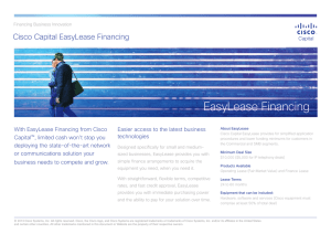 EasyLease Financing Cisco Capital EasyLease Financing