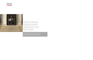 Cisco Global Government Solutions and Services