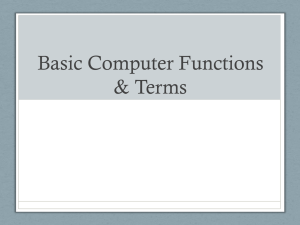 Basic Computer Functions &amp; Terms