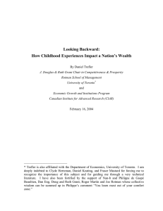 Looking Backward: How Childhood Experiences Impact a Nation’s Wealth