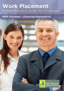 Work Placement  A Best Practice Guide for Employers