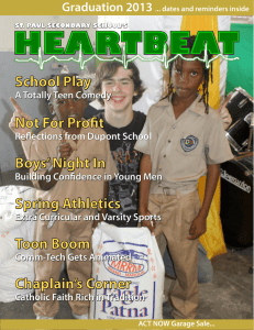 HEARTBEAT School Play Not For Profit Boys’ Night In