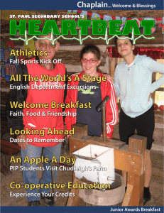 HEARTBEAT Athletics All The World’s A Stage Welcome Breakfast