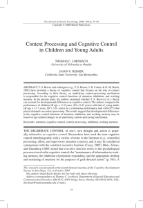 Context Processing and Cognitive Control in Children and Young Adults