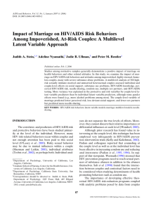 Impact of Marriage on HIV/AIDS Risk Behaviors Latent Variable Approach