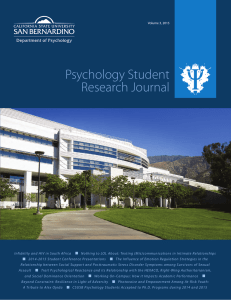 Psychology Student Research Journal n