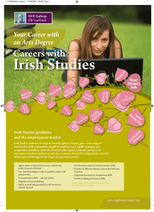 Irish Studies Careers with Your Career with an Arts Degree