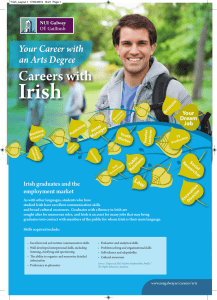 Irish Careers with Your Career with an Arts Degree