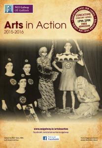 1PM-2PM LUNCHTIME FREE www.nuigalway.ie/artsinaction