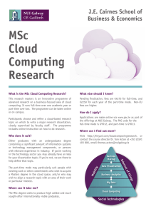 MSc Cloud Computing Research