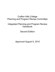 Crafton Hills College Planning and Program Review Committee