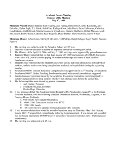 Academic Senate Meeting Minutes of the Meeting May 17, 2006
