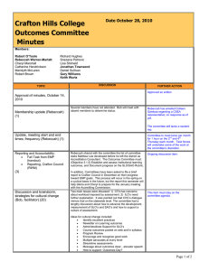 Crafton Hills College Outcomes Committee Minutes Date October 28, 2010