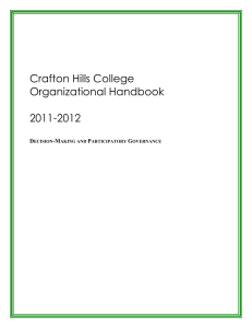 Crafton Hills College Organizational Handbook 2011-2012