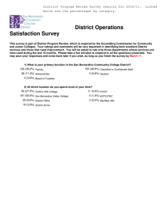 District Operations Satisfaction Survey below are the percentages by category.