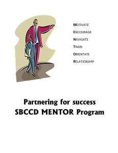 Partnering for success SBCCD MENTOR Program M  