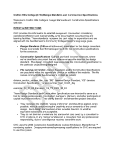 Crafton Hills College (CHC) Design Standards and Construction Specifications